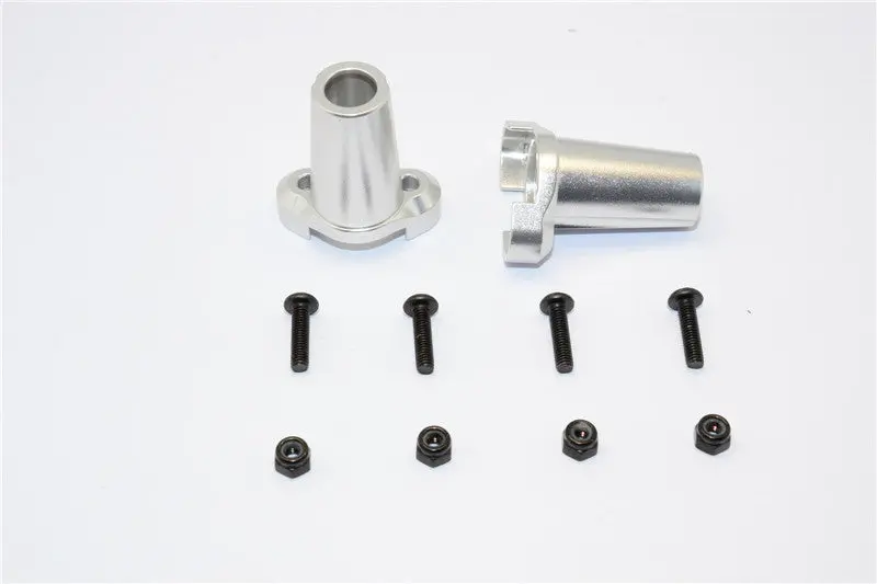 Gmade Sawback & Komodo Aluminum Straight Axle Adapter (New) - 1Pr Set Silver 1