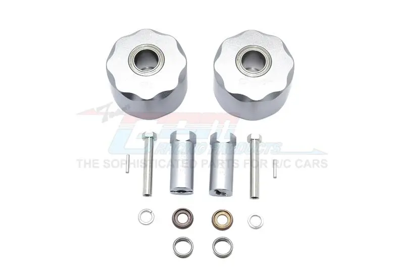 Gmade Sawback / Sawback 4Ls / Komodo Aluminum Front Knuckle Arm - 1Pr Gray Silver 1