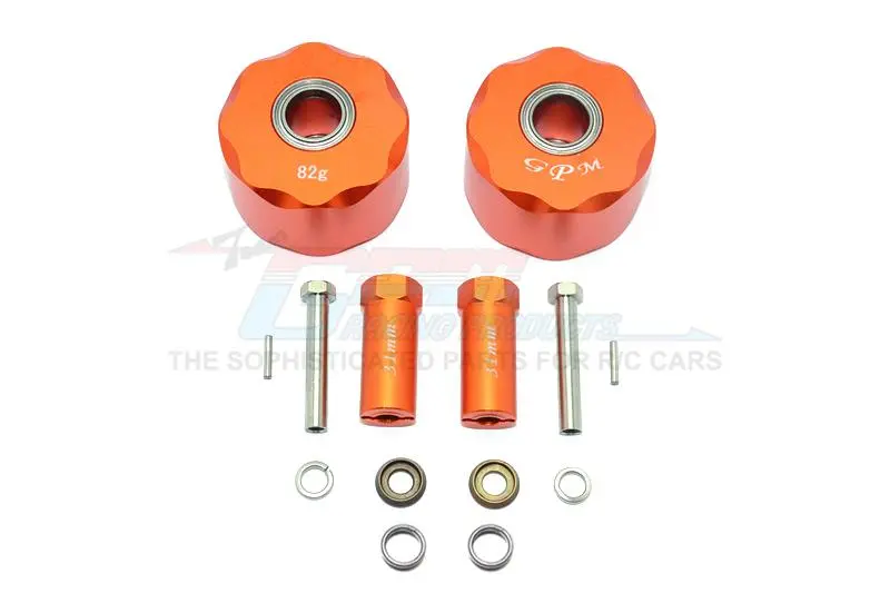 Gmade Sawback / Sawback 4Ls / Komodo Aluminum Front Knuckle Arm - 1Pr Orange 1