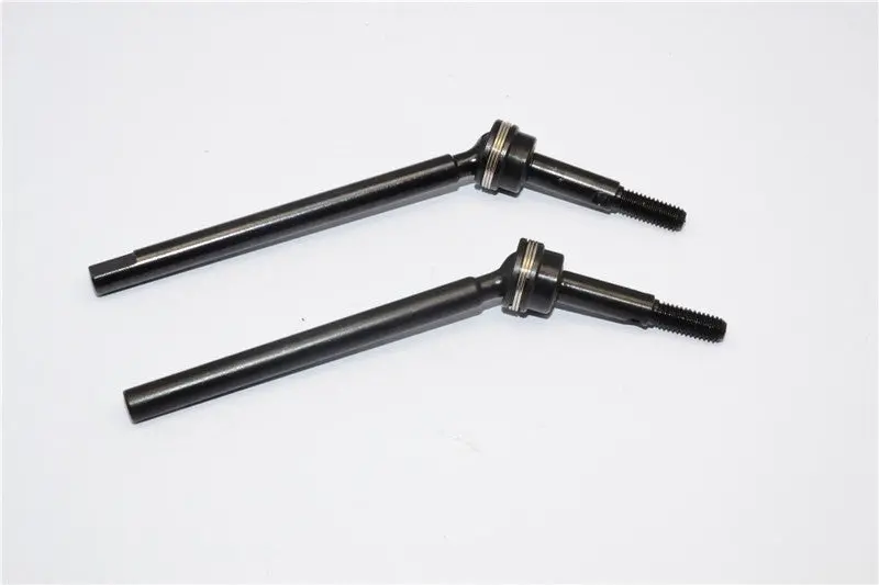 Gmade Sawback Steel Front Cvd Drive Shaft (L63mm, R67mm) With 26Mm Cup Joint - 2Pcs Black 1