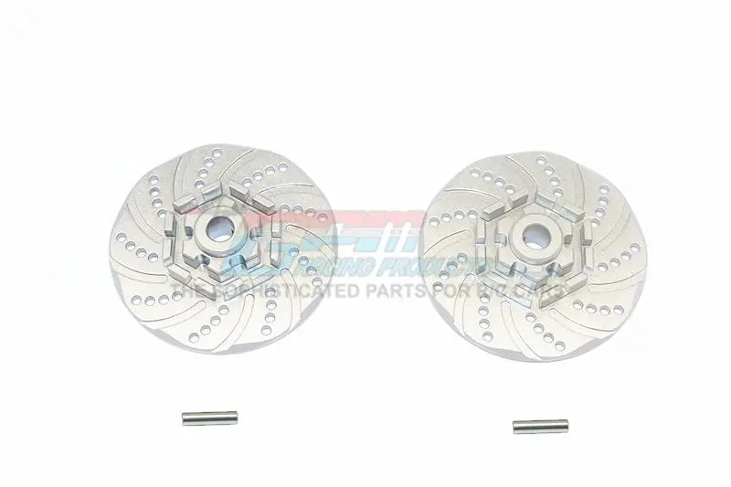 Gpm For Traxxas 1/10 Maxx 4Wd Monster Truck Upgrade Parts Aluminum +2Mm Hex Brake Disk - 2Pc Set Gray Silver 1