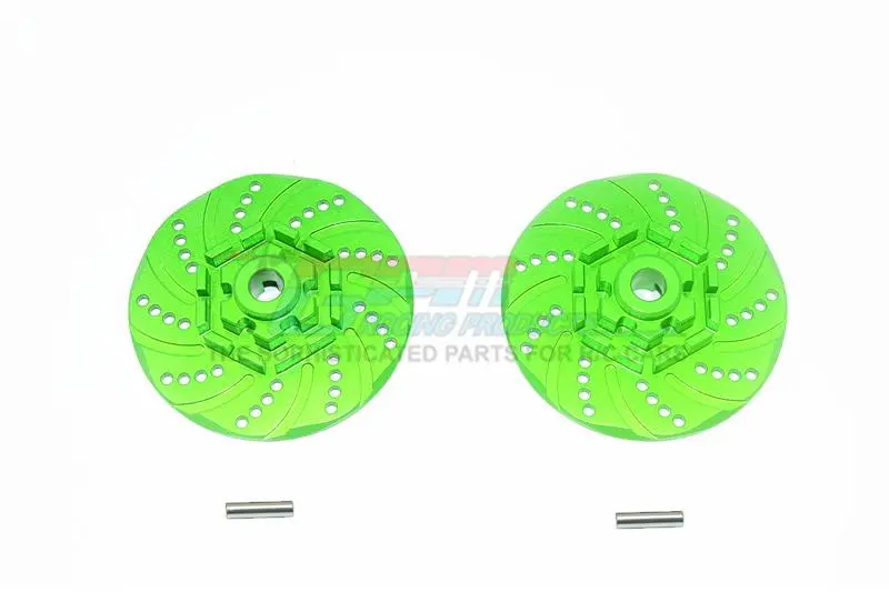 Gpm For Traxxas 1/10 Maxx 4Wd Monster Truck Upgrade Parts Aluminum +2Mm Hex Brake Disk - 2Pc Set Green 1