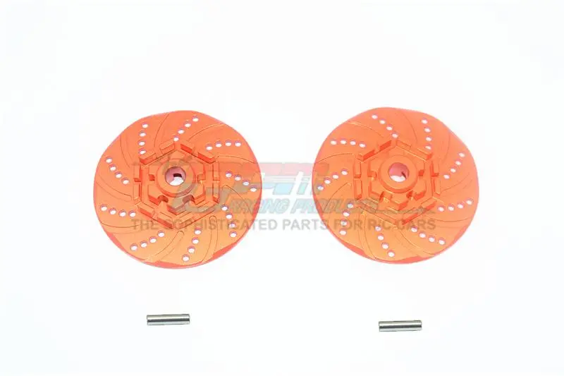 Gpm For Traxxas 1/10 Maxx 4Wd Monster Truck Upgrade Parts Aluminum +2Mm Hex Brake Disk - 2Pc Set Orange 1