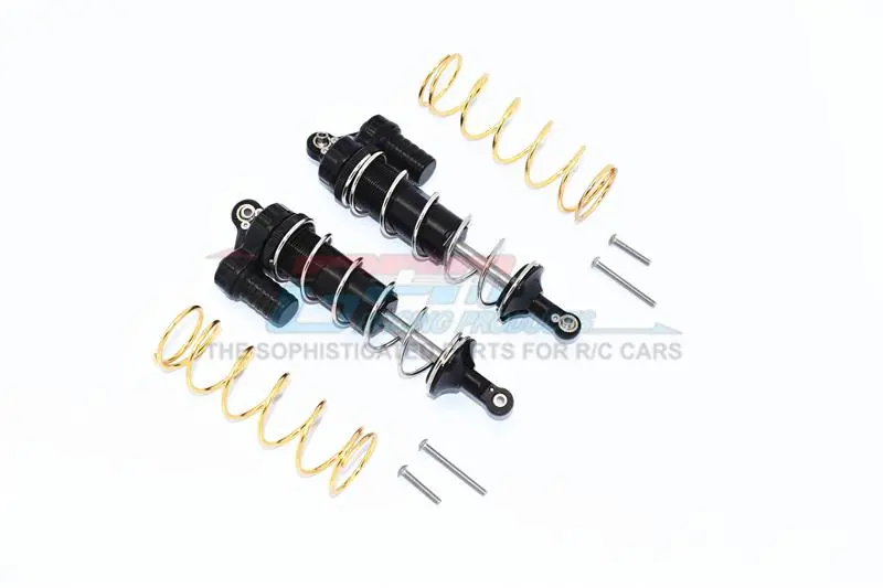 Gpm For Traxxas 1/10 Maxx 4Wd Monster Truck Upgrade Parts Aluminum Front Or Rear L-Shape Piggy Back Spring Dampers 125Mm - 1 Pair Set Black 1