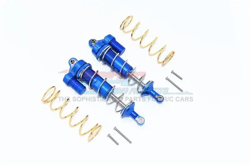 Gpm For Traxxas 1/10 Maxx 4Wd Monster Truck Upgrade Parts Aluminum Front Or Rear L-Shape Piggy Back Spring Dampers 125Mm - 1 Pair Set Blue 1