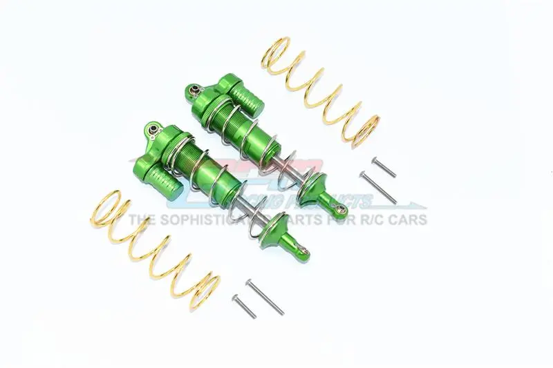 Gpm For Traxxas 1/10 Maxx 4Wd Monster Truck Upgrade Parts Aluminum Front Or Rear L-Shape Piggy Back Spring Dampers 125Mm - 1 Pair Set Green 1