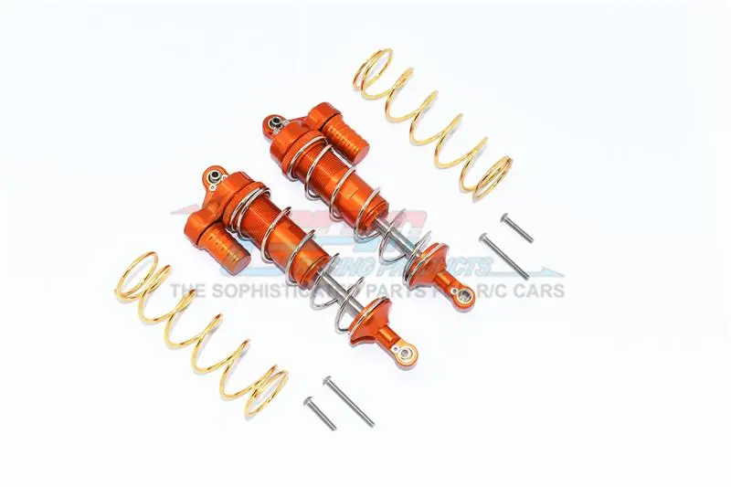 Gpm For Traxxas 1/10 Maxx 4Wd Monster Truck Upgrade Parts Aluminum Front Or Rear L-Shape Piggy Back Spring Dampers 125Mm - 1 Pair Set Orange 1