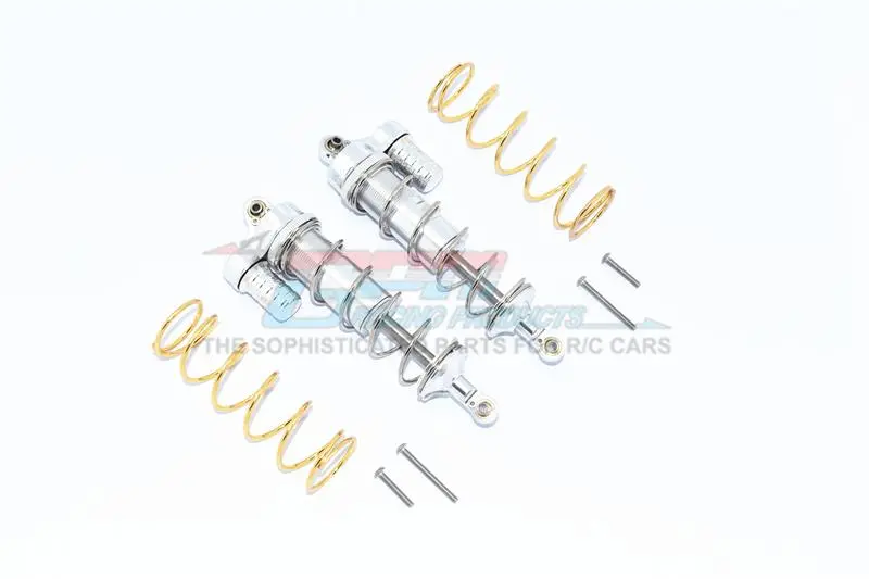 Gpm For Traxxas 1/10 Maxx 4Wd Monster Truck Upgrade Parts Aluminum Front Or Rear L-Shape Piggy Back Spring Dampers 125Mm - 1 Pair Set Silver 1