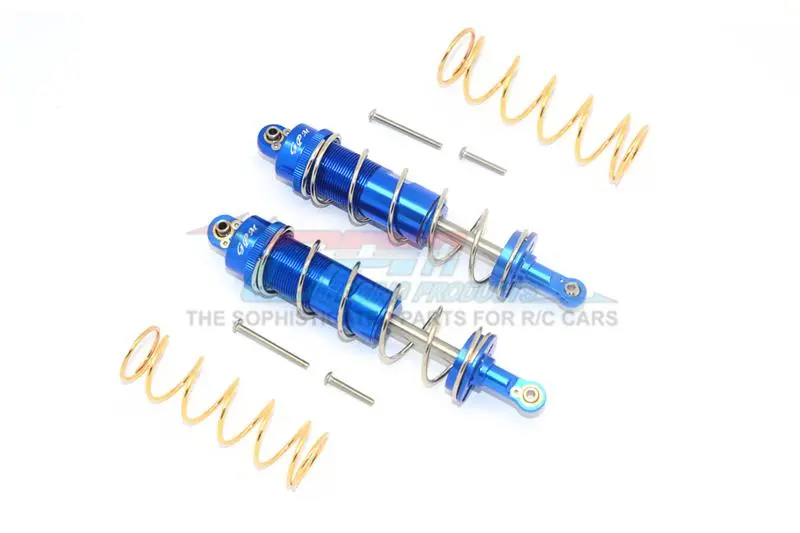 Gpm For Traxxas 1/10 Maxx 4Wd Monster Truck Upgrade Parts Aluminum Front Or Rear Thickened Spring Dampers 125Mm - 1Pr Set Blue 1