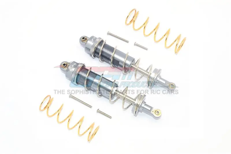 Gpm For Traxxas 1/10 Maxx 4Wd Monster Truck Upgrade Parts Aluminum Front Or Rear Thickened Spring Dampers 125Mm - 1Pr Set Gray Silver 1
