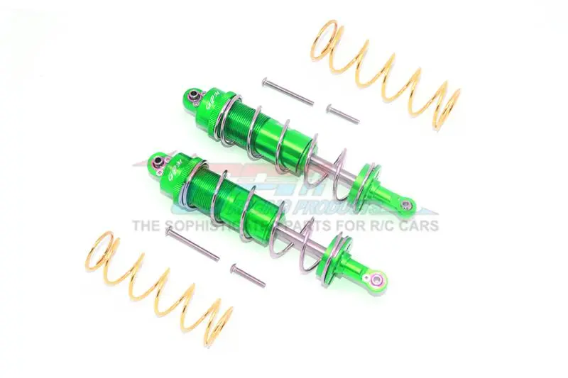 Gpm For Traxxas 1/10 Maxx 4Wd Monster Truck Upgrade Parts Aluminum Front Or Rear Thickened Spring Dampers 125Mm - 1Pr Set Green 1