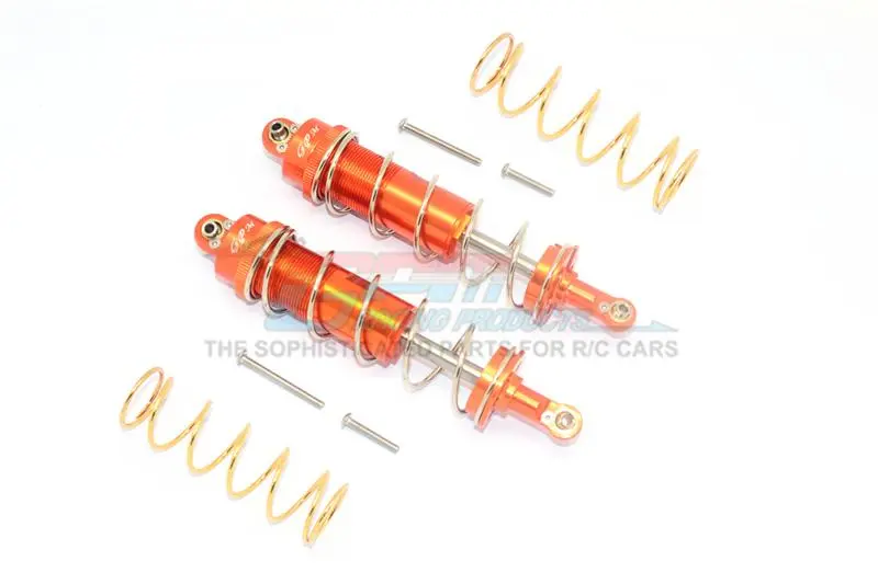 Gpm For Traxxas 1/10 Maxx 4Wd Monster Truck Upgrade Parts Aluminum Front Or Rear Thickened Spring Dampers 125Mm - 1Pr Set Orange 1