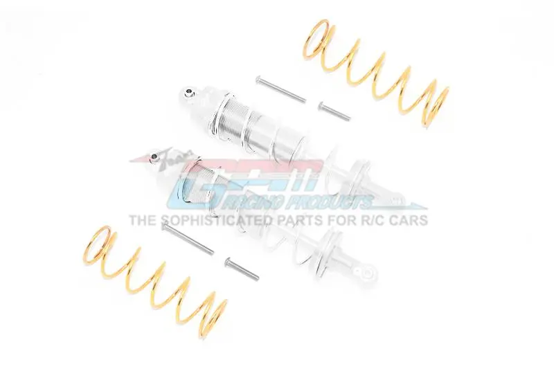 Gpm For Traxxas 1/10 Maxx 4Wd Monster Truck Upgrade Parts Aluminum Front Or Rear Thickened Spring Dampers 125Mm - 1Pr Set Silver 1
