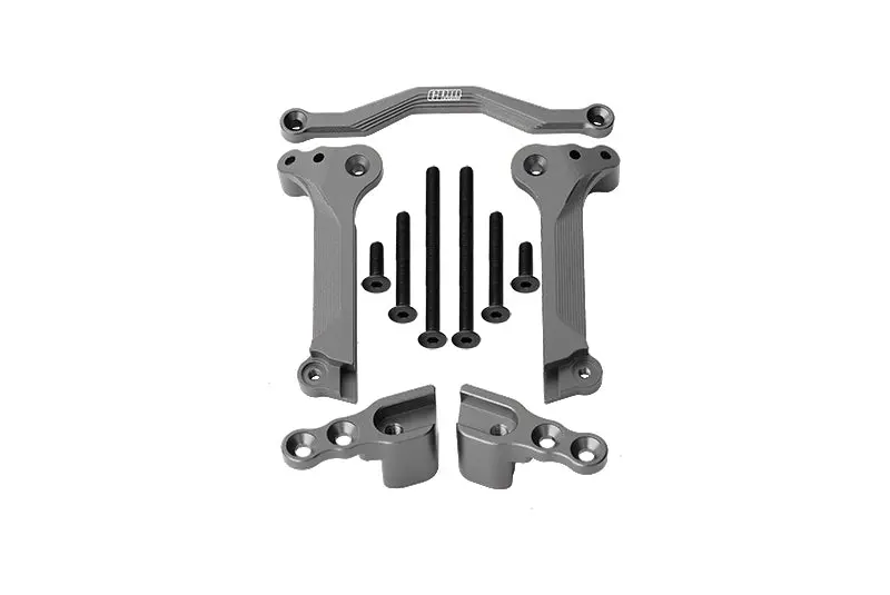 Gpm For Traxxas 1/10 Maxx 4Wd Monster Truck Upgrade Parts Aluminum Front Shock Mount - 5Pc Set Gray Silver 1