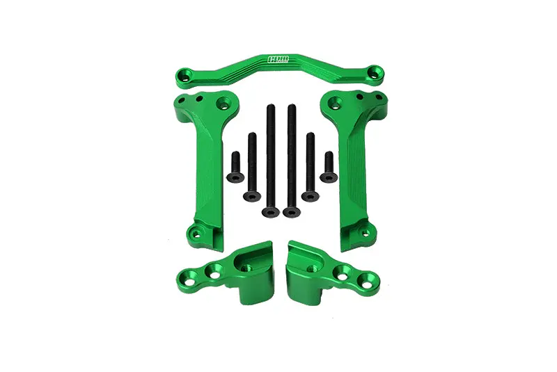 Gpm For Traxxas 1/10 Maxx 4Wd Monster Truck Upgrade Parts Aluminum Front Shock Mount - 5Pc Set Green 1