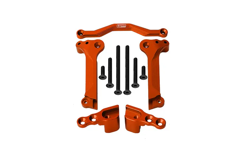Gpm For Traxxas 1/10 Maxx 4Wd Monster Truck Upgrade Parts Aluminum Front Shock Mount - 5Pc Set Orange 1