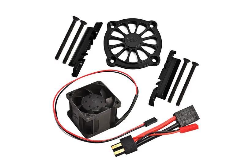 Gpm For Traxxas 1/10 Maxx 4Wd Monster Truck Upgrade Parts Aluminum Motor Heatsink With Cooling Fan - 1 Set Black 1