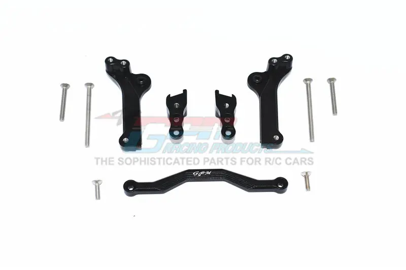Gpm For Traxxas 1/10 Maxx 4Wd Monster Truck Upgrade Parts Aluminum Rear Shock Mount - 5Pc Set Black 1