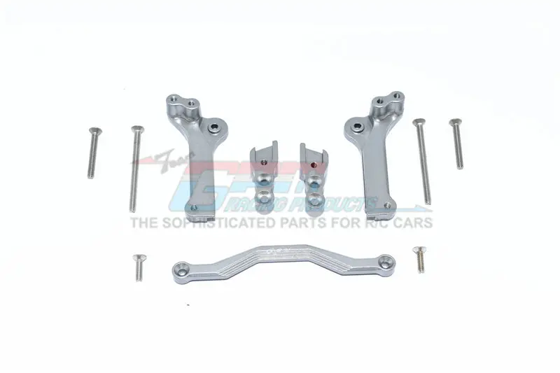 Gpm For Traxxas 1/10 Maxx 4Wd Monster Truck Upgrade Parts Aluminum Rear Shock Mount - 5Pc Set Gray Silver 1
