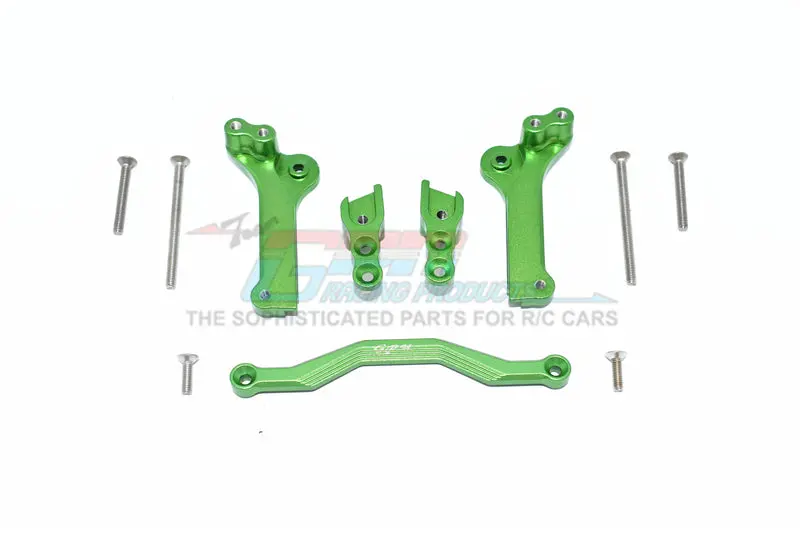 Gpm For Traxxas 1/10 Maxx 4Wd Monster Truck Upgrade Parts Aluminum Rear Shock Mount - 5Pc Set Green 1