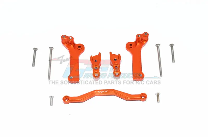 Gpm For Traxxas 1/10 Maxx 4Wd Monster Truck Upgrade Parts Aluminum Rear Shock Mount - 5Pc Set Orange 1