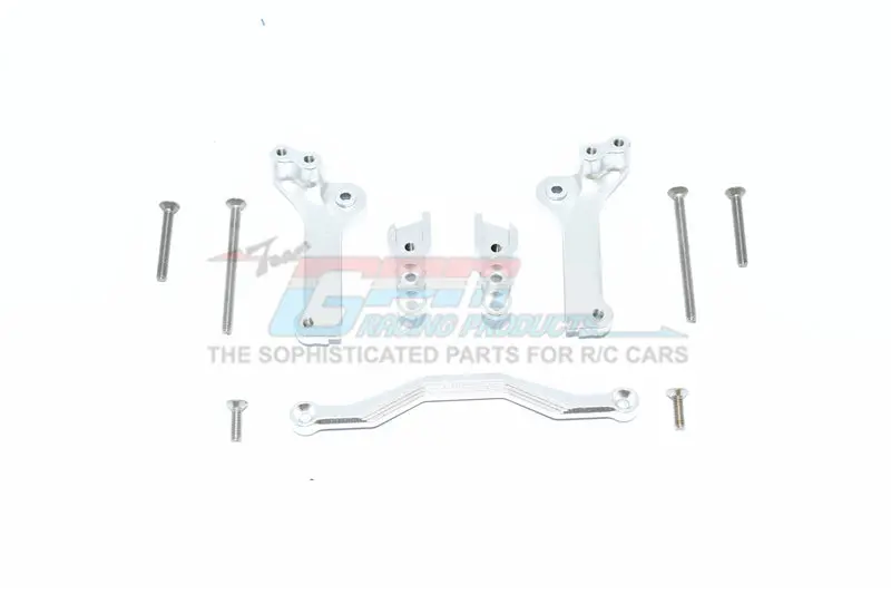 Gpm For Traxxas 1/10 Maxx 4Wd Monster Truck Upgrade Parts Aluminum Rear Shock Mount - 5Pc Set Silver 1