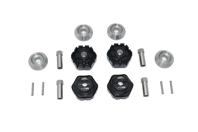 Gpm For Traxxas 1/10 Maxx 4Wd Monster Truck Upgrade Parts Aluminum Wheel Hub Hex (+10Mm) - 16Pc Set Black 1