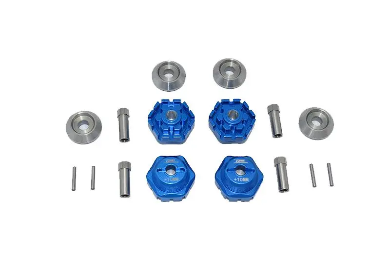 Gpm For Traxxas 1/10 Maxx 4Wd Monster Truck Upgrade Parts Aluminum Wheel Hub Hex (+10Mm) - 16Pc Set Blue 1