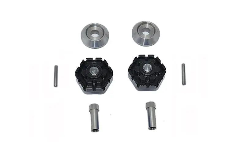 Gpm For Traxxas 1/10 Maxx 4Wd Monster Truck Upgrade Parts Aluminum Wheel Hub Hex (+10Mm) - 8Pc Set Black 1