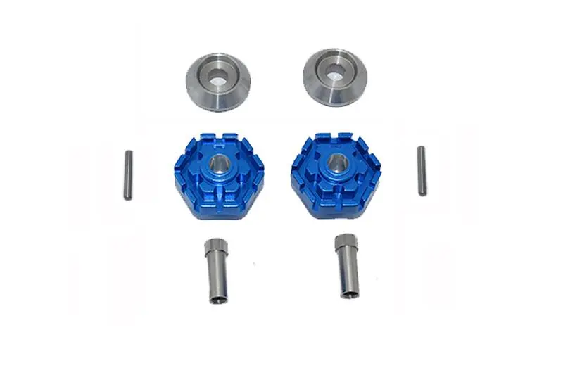 Gpm For Traxxas 1/10 Maxx 4Wd Monster Truck Upgrade Parts Aluminum Wheel Hub Hex (+10Mm) - 8Pc Set Blue 1