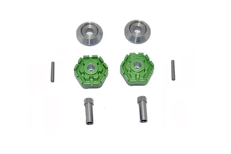 Gpm For Traxxas 1/10 Maxx 4Wd Monster Truck Upgrade Parts Aluminum Wheel Hub Hex (+10Mm) - 8Pc Set Green 1