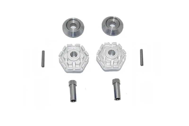 Gpm For Traxxas 1/10 Maxx 4Wd Monster Truck Upgrade Parts Aluminum Wheel Hub Hex (+10Mm) - 8Pc Set Silver 1