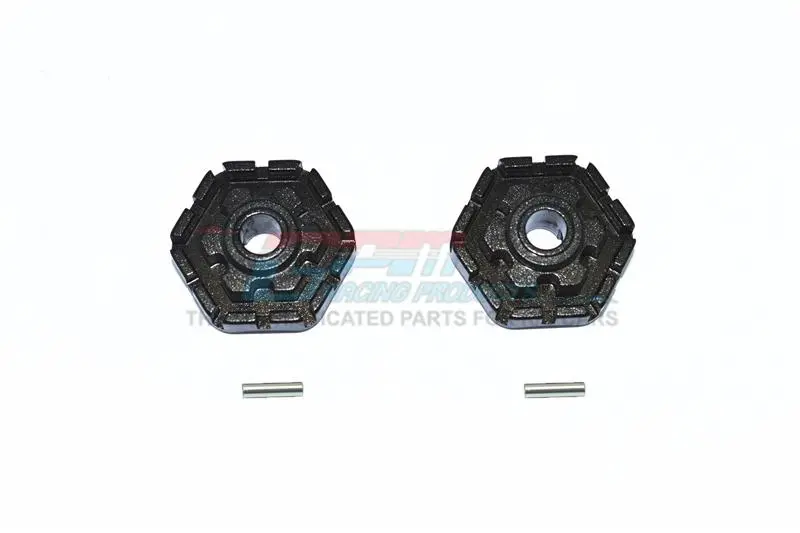 Gpm For Traxxas 1/10 Maxx 4Wd Monster Truck Upgrade Parts Aluminum Wheel Hub Hex (+2Mm) - 2Pc Set Black 1