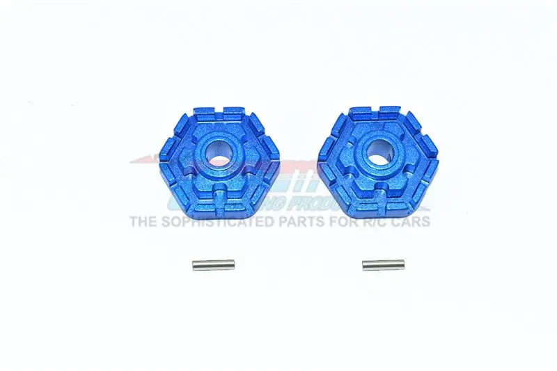 Gpm For Traxxas 1/10 Maxx 4Wd Monster Truck Upgrade Parts Aluminum Wheel Hub Hex (+2Mm) - 2Pc Set Blue 1