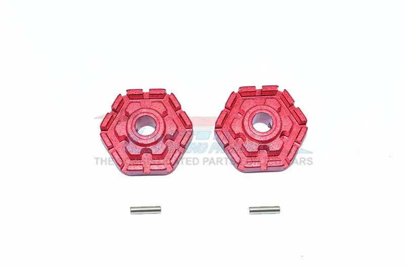 Gpm For Traxxas 1/10 Maxx 4Wd Monster Truck Upgrade Parts Aluminum Wheel Hub Hex (+2Mm) - 2Pc Set Red 1