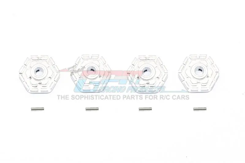 Gpm For Traxxas 1/10 Maxx 4Wd Monster Truck Upgrade Parts Aluminum Wheel Hub Hex (+2Mm) - 4Pc Set Silver 1