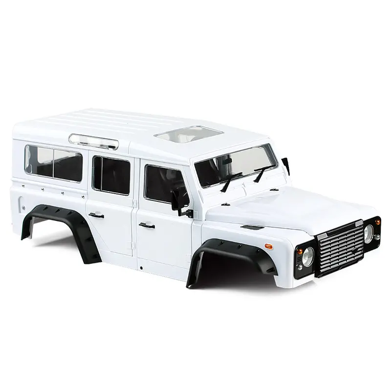 Hard Plastic Body Shell 313Mm 12.3In Wheelbase For 1/10 Rc Crawler Car Traxxas Trx4 D110 Defender Axial Scx10 90046 -1 Set White 1