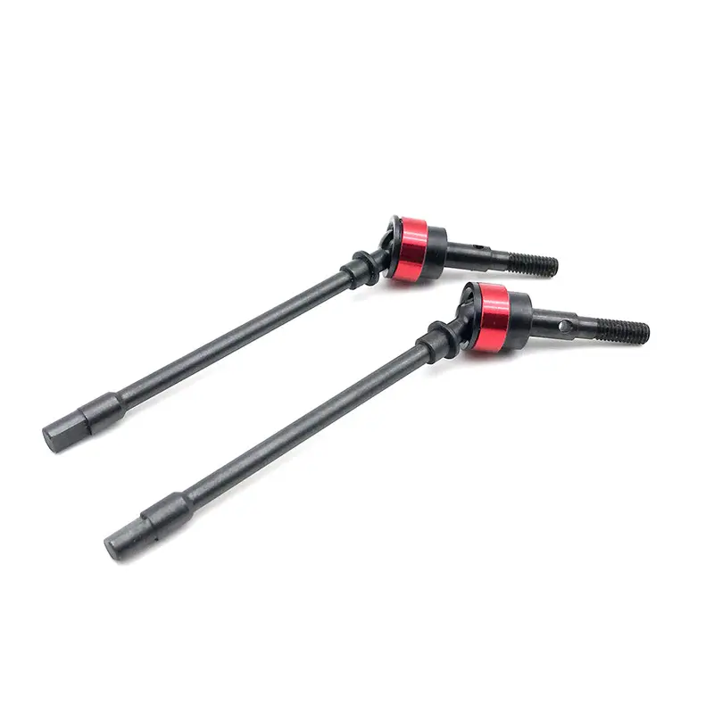 Hard Steel Front Axle Cvd Drive Shaft Dogbone For 1/10 Axial Scx10 Rc Crawler - 1Pr Red 1