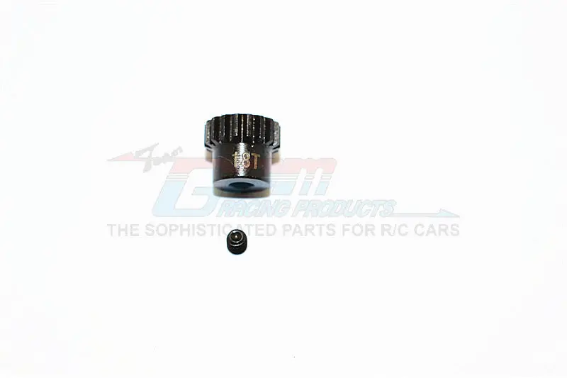 Hard Steel Motor Gear 48 Pitch 18T (Hole 3.175Mm, Tooth Distance 0.5Mm) - 1Pc Set Black 1