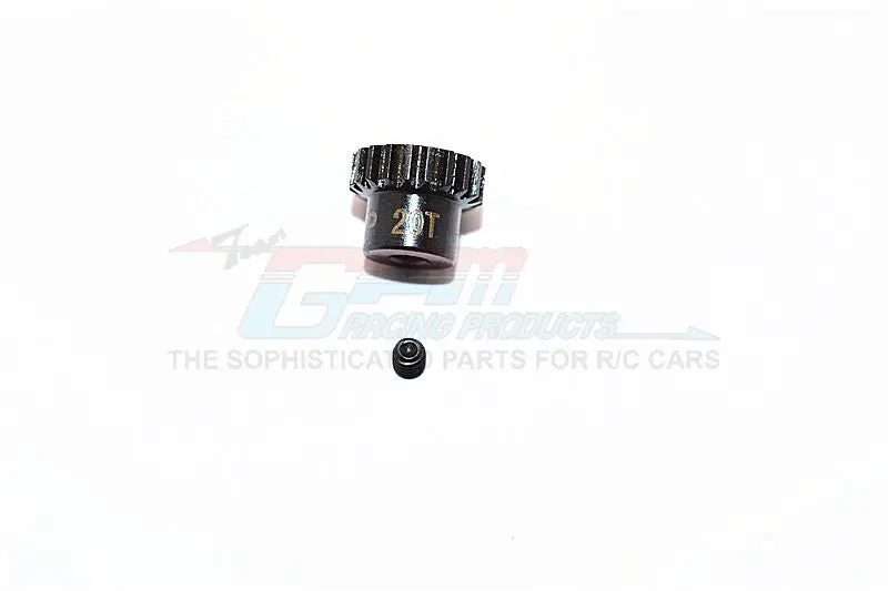 Hard Steel Motor Gear 48 Pitch 20T (Hole 3.175Mm, Tooth Distance 0.5Mm) - 1Pc Set Black 1