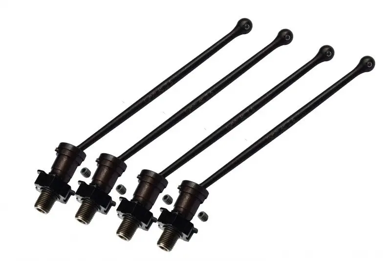 Harden Steel #45 Front And Rear Cvd Drive Shaft With Aluminum Hex For Traxxas X-Maxx 6S - 2Prs Set Black 1