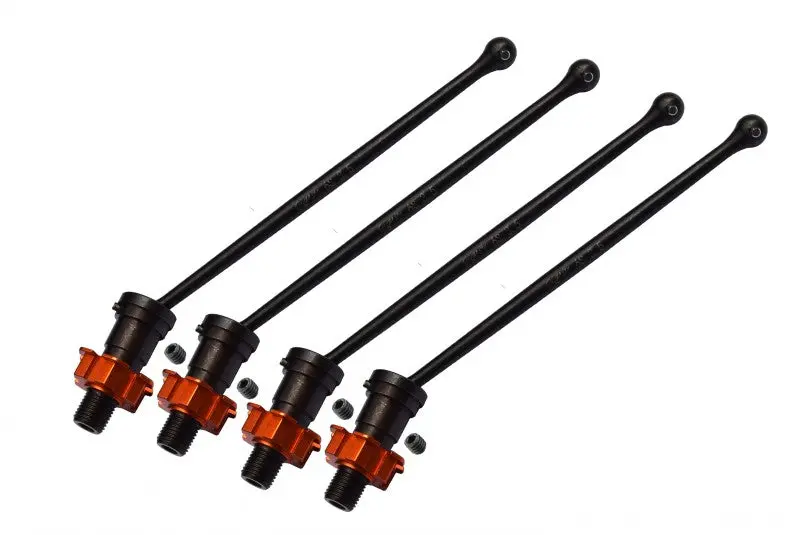 Harden Steel #45 Front And Rear Cvd Drive Shaft With Aluminum Hex For Traxxas X-Maxx 6S - 2Prs Set Orange 1