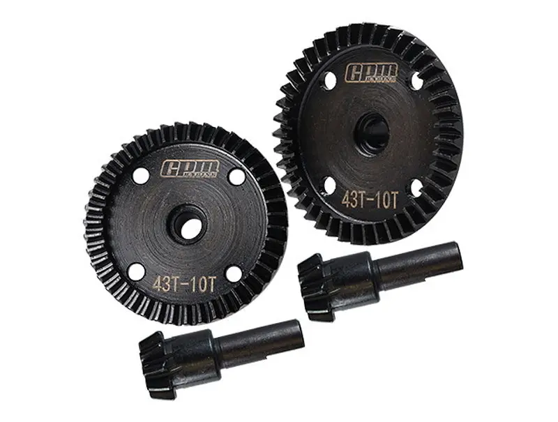 Harden Steel #45 Front And Rear Diff Bevel Gear 43T & Pinion Gear 10T For Arrma 1:8 Kraton 6S / Talion 6S / Outcast 6S / Notorious 6S / Kraton 6S V5 / Notorious 6S V5 / 1:7 Infraction 6S / Limitless V2 1