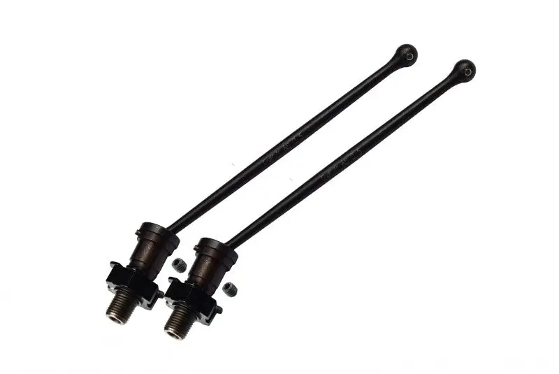 Harden Steel #45 Front Or Rear Cvd Drive Shaft With Aluminum Hex For Traxxas X-Maxx 6S - 1Pr Set Black 1