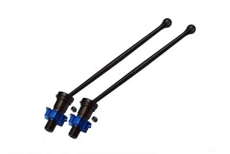 Harden Steel #45 Front Or Rear Cvd Drive Shaft With Aluminum Hex For Traxxas X-Maxx 6S - 1Pr Set Blue 1