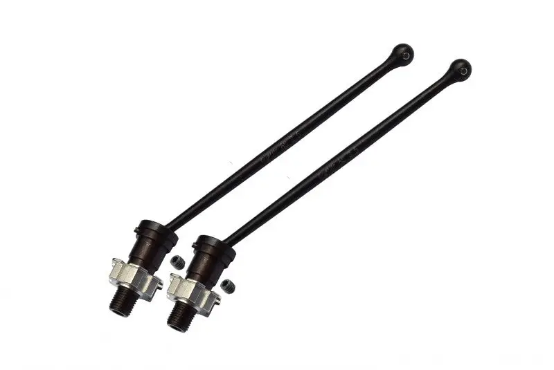 Harden Steel #45 Front Or Rear Cvd Drive Shaft With Aluminum Hex For Traxxas X-Maxx 6S - 1Pr Set Silver 1