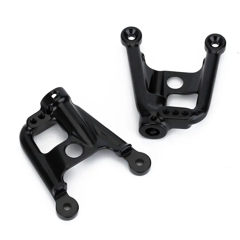 Heavy Duty Metal Front & Rear Shock Towers Mount For 1/10 Rc Crawler Car Axial Scx10 Ii 90046 Upgrade Parts - 4Pc Set Black 1
