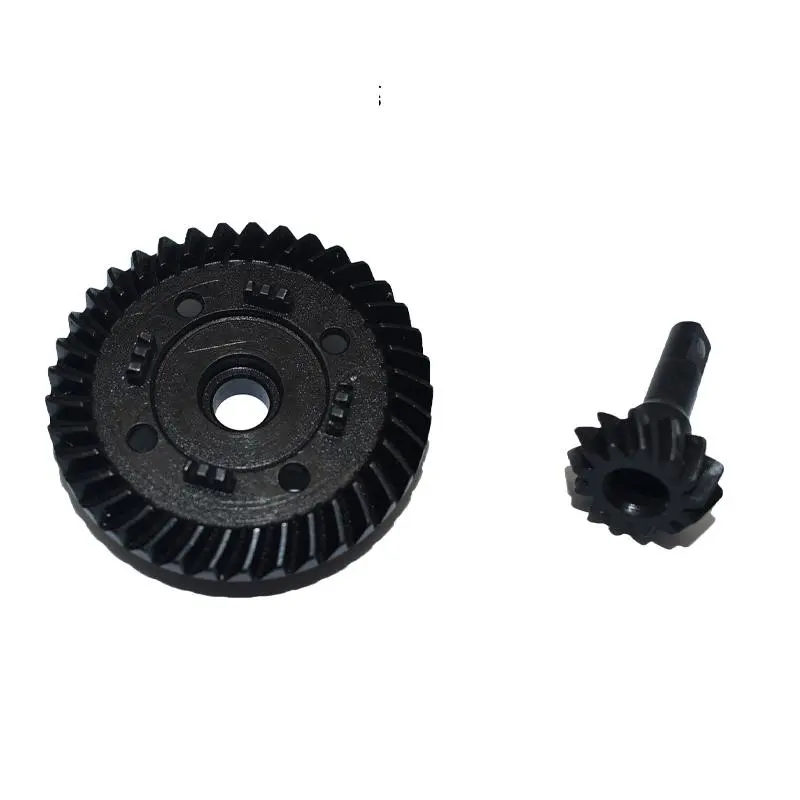 High Carbon Steel Diff Bevel Gear 43T & Pinion Gear 10T (Helical Gears) For Traxxas 1/10 Maxx 4Wd Monster Truck 89076-4 - 2Pc Set Black 1