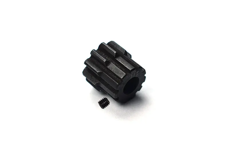 High Carbon Steel Motor Gear 11T For Axial 1/6 Scx6 Jeep Jlu Wrangler Axi05000 - 2Pc Set Black 1