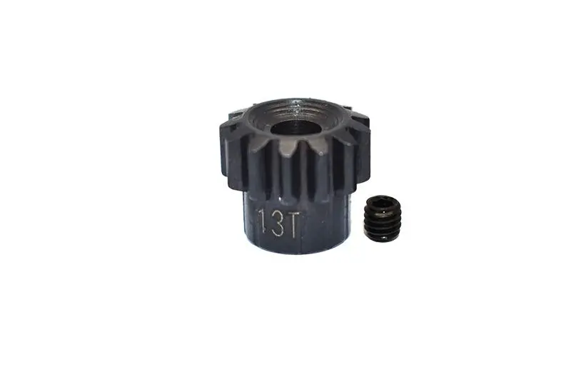 High Carbon Steel Motor Gear 13T For Axial 1/6 Scx6 Jeep Jlu Wrangler Axi05000 - 2Pc Set Black 1